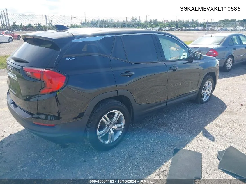 2019 GMC Terrain Sle VIN: 3GKALMEVXKL110586 Lot: 40581163