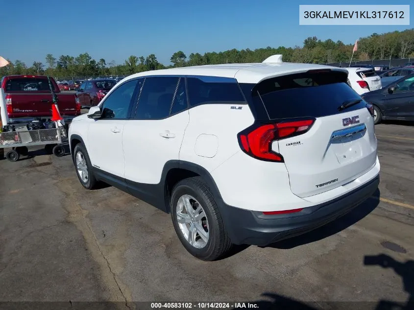 3GKALMEV1KL317612 2019 GMC Terrain Sle