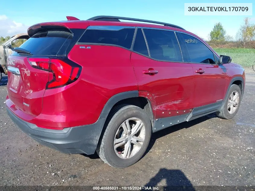 3GKALTEV0KL170709 2019 GMC Terrain Sle