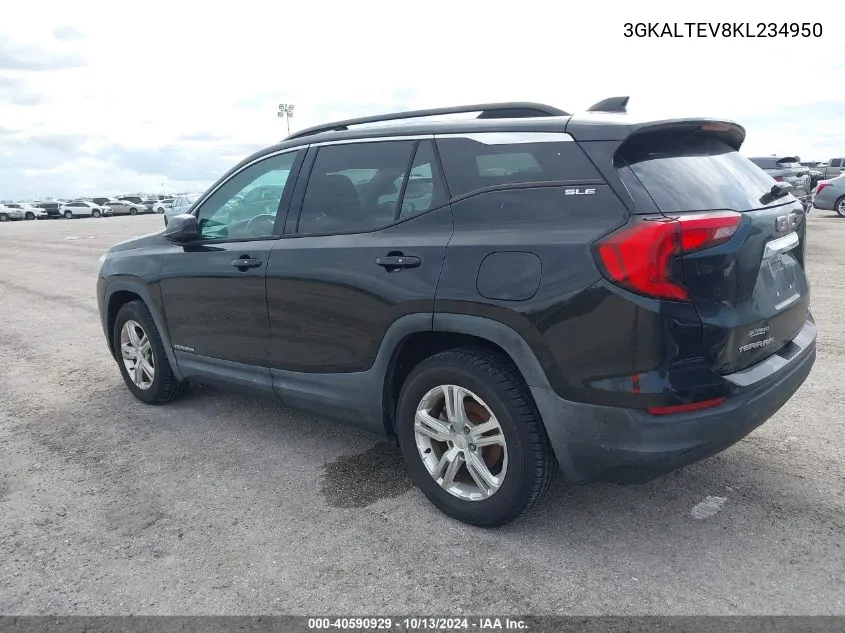 2019 GMC Terrain Sle VIN: 3GKALTEV8KL234950 Lot: 40590929