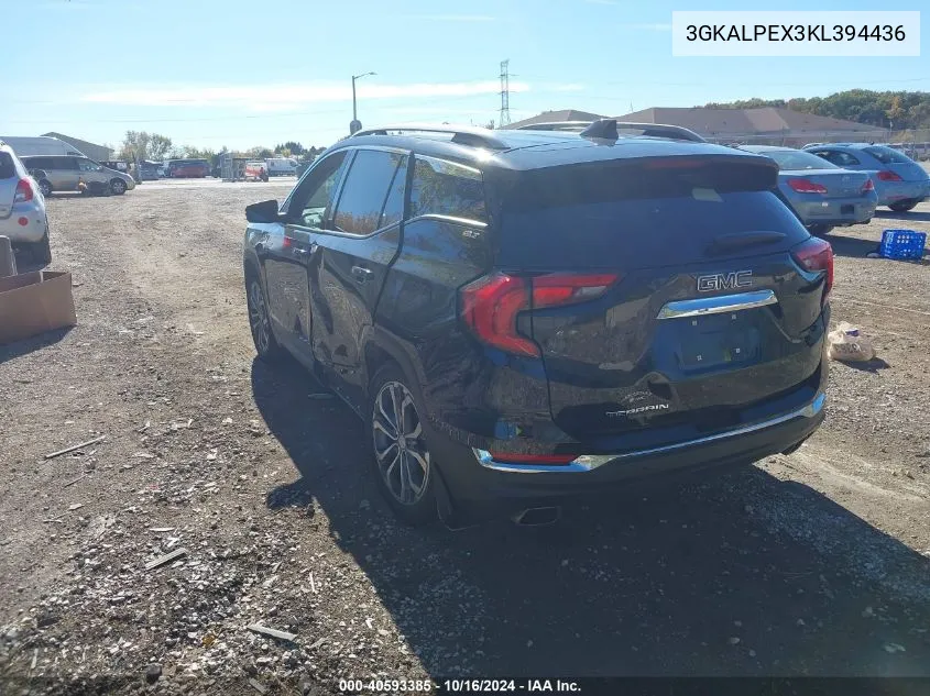 2019 GMC Terrain Slt VIN: 3GKALPEX3KL394436 Lot: 40593385