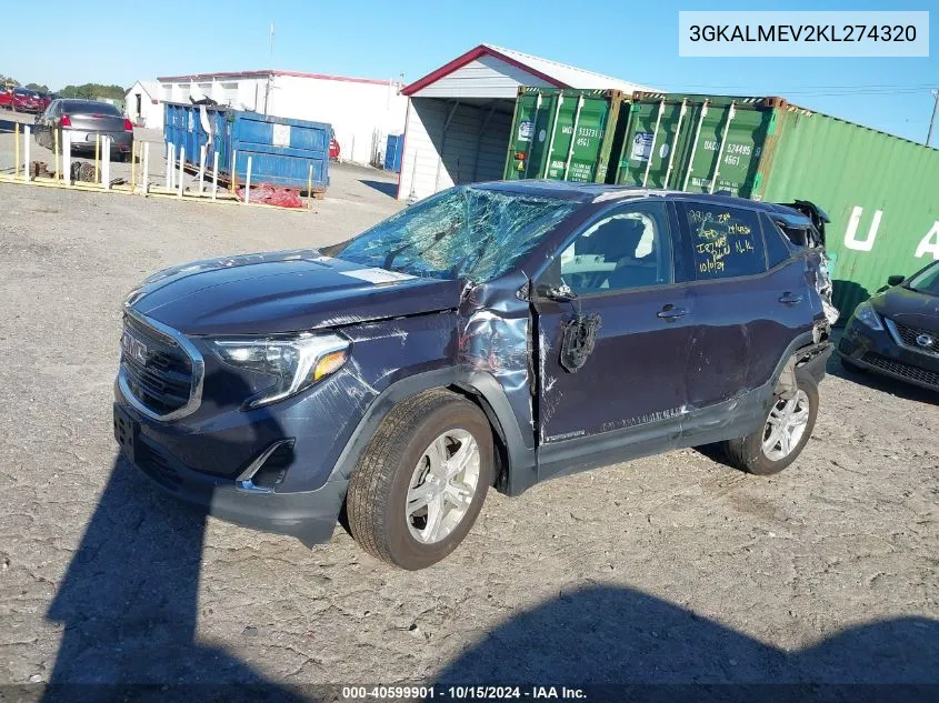 3GKALMEV2KL274320 2019 GMC Terrain Sle