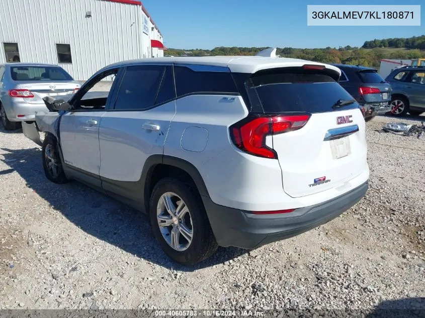 2019 GMC Terrain Sle VIN: 3GKALMEV7KL180871 Lot: 40605783