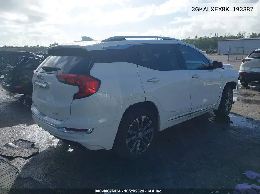 3GKALXEX8KL193387 2019 GMC Terrain Denali