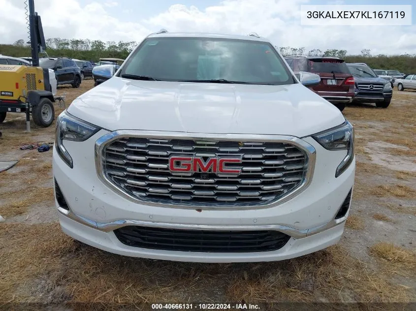 2019 GMC Terrain Denali VIN: 3GKALXEX7KL167119 Lot: 40666131