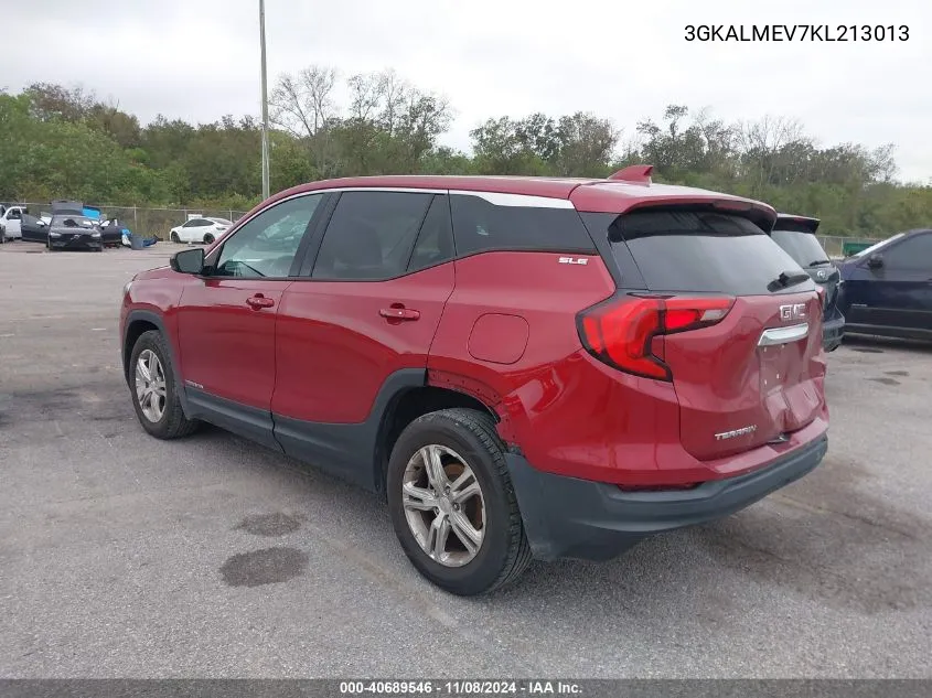 3GKALMEV7KL213013 2019 GMC Terrain Sle