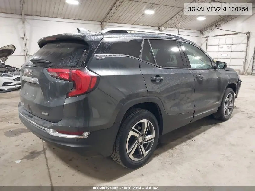 2019 GMC Terrain Slt VIN: 3GKALVEV2KL100754 Lot: 40724902