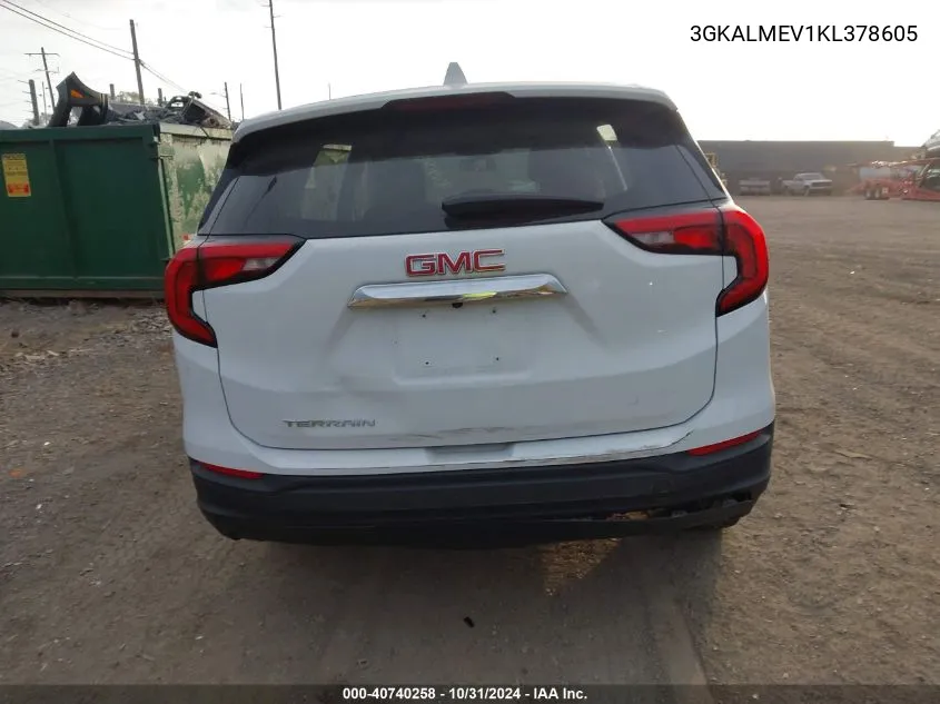 2019 GMC Terrain Sle VIN: 3GKALMEV1KL378605 Lot: 40740258