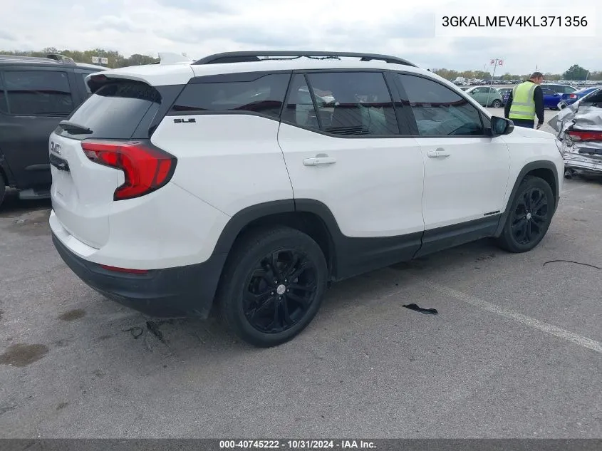 2019 GMC Terrain Sle VIN: 3GKALMEV4KL371356 Lot: 40745222