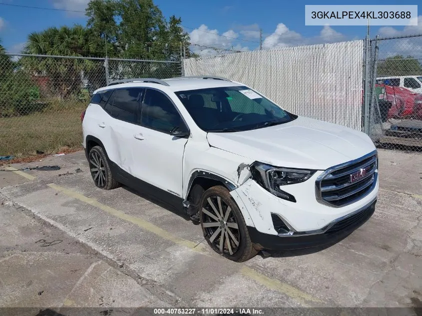 2019 GMC Terrain Slt VIN: 3GKALPEX4KL303688 Lot: 40753227