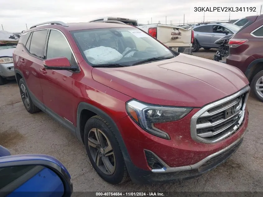 2019 GMC Terrain Slt VIN: 3GKALPEV2KL341192 Lot: 40754684