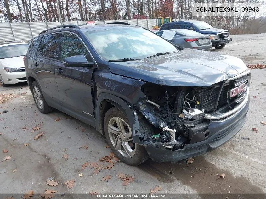 2019 GMC Terrain Sle VIN: 3GKALTEX9KL109943 Lot: 40759450