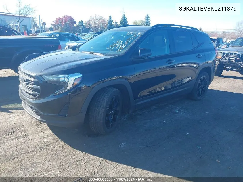 2019 GMC Terrain Sle VIN: 3GKALTEV3KL211379 Lot: 40805538