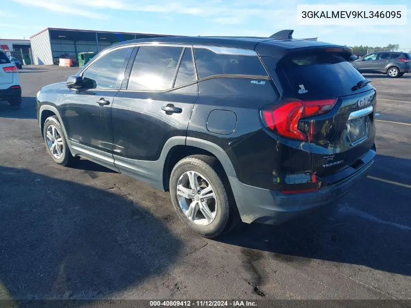 2019 GMC Terrain Sle VIN: 3GKALMEV9KL346095 Lot: 40809412