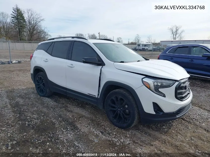 2019 GMC Terrain Slt VIN: 3GKALVEVXKL334768 Lot: 40855418