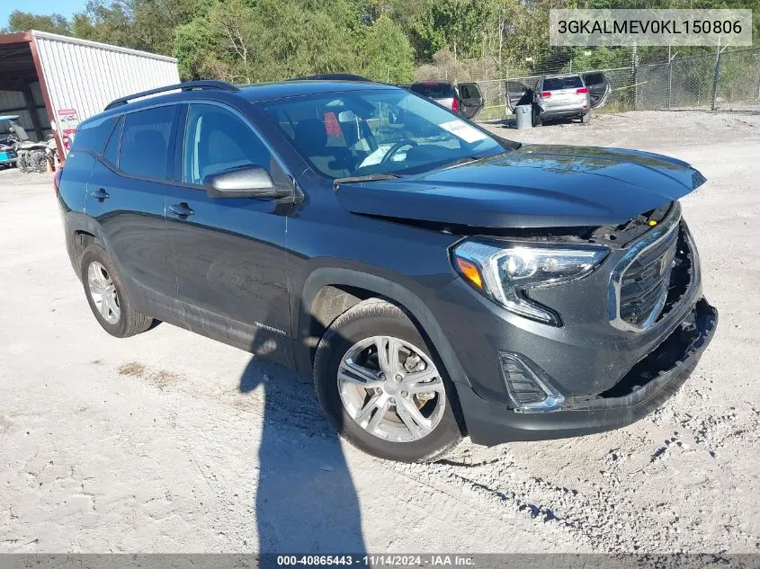 3GKALMEV0KL150806 2019 GMC Terrain Sle