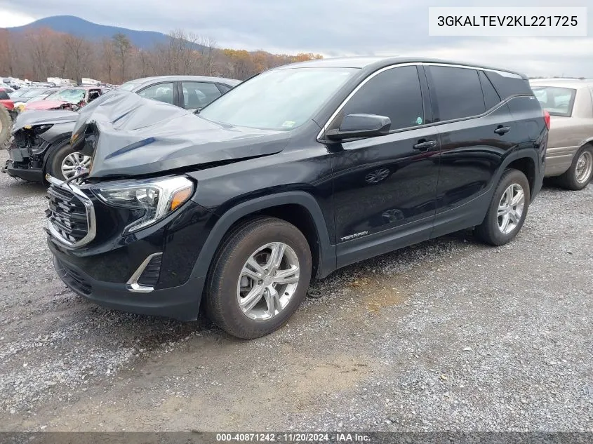 2019 GMC Terrain Sle VIN: 3GKALTEV2KL221725 Lot: 40871242