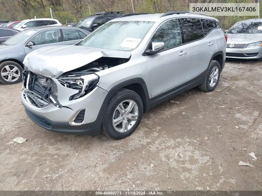 2019 GMC Terrain Sle VIN: 3GKALMEV3KL167406 Lot: 40880773