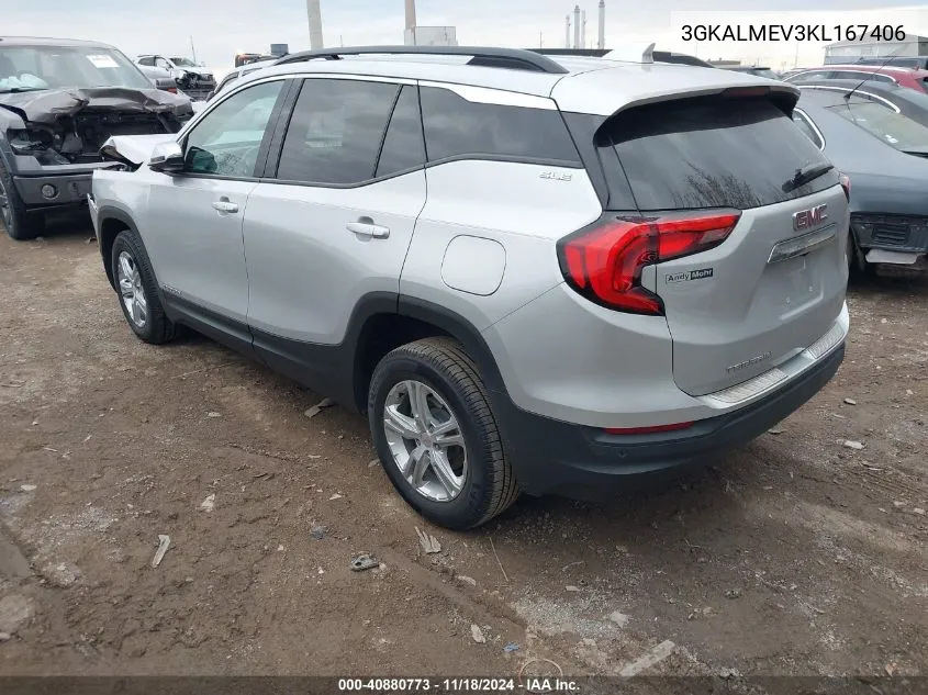 2019 GMC Terrain Sle VIN: 3GKALMEV3KL167406 Lot: 40880773