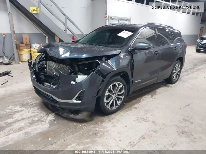 2019 GMC Terrain Slt VIN: 3GKALVEX8KL226036 Lot: 40889945