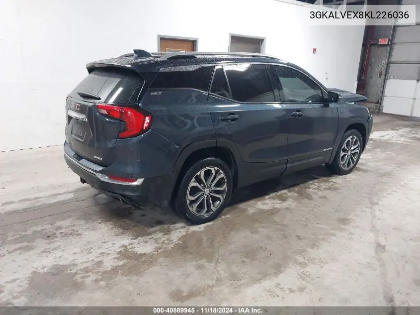 2019 GMC Terrain Slt VIN: 3GKALVEX8KL226036 Lot: 40889945