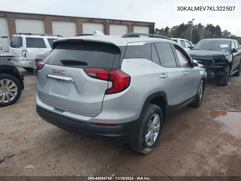 2019 GMC Terrain Sle VIN: 3GKALMEV7KL322507 Lot: 40894743