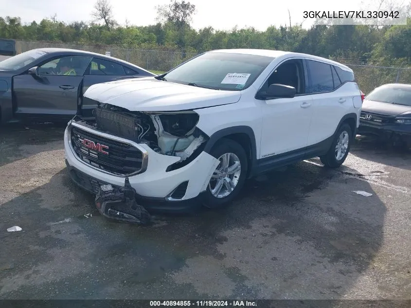 2019 GMC Terrain Sl VIN: 3GKALLEV7KL330942 Lot: 40894855