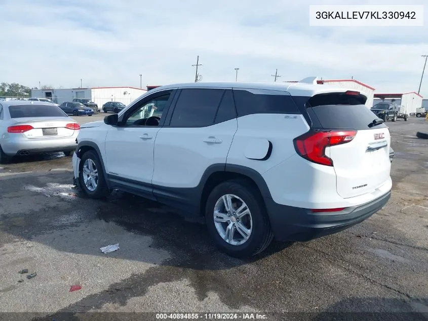 2019 GMC Terrain Sl VIN: 3GKALLEV7KL330942 Lot: 40894855