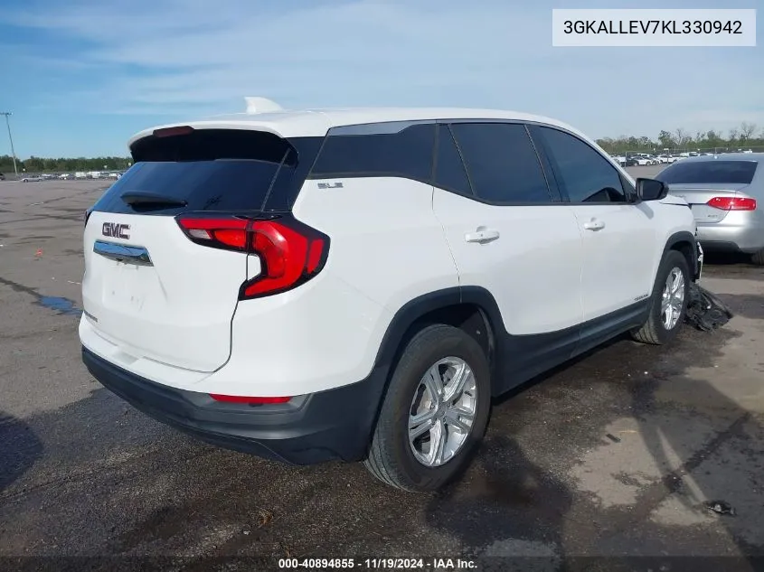 2019 GMC Terrain Sl VIN: 3GKALLEV7KL330942 Lot: 40894855