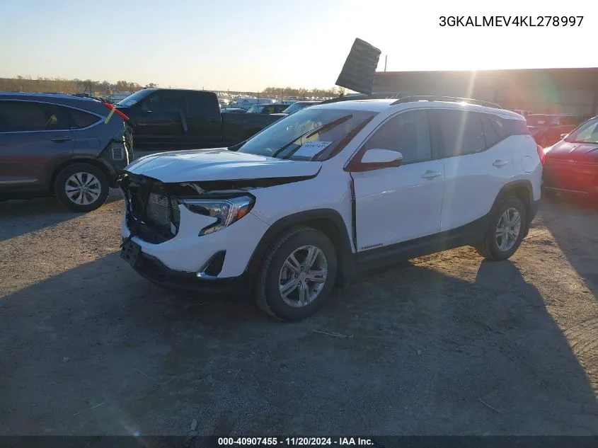 2019 GMC Terrain Sle VIN: 3GKALMEV4KL278997 Lot: 40907455