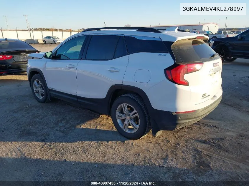 2019 GMC Terrain Sle VIN: 3GKALMEV4KL278997 Lot: 40907455