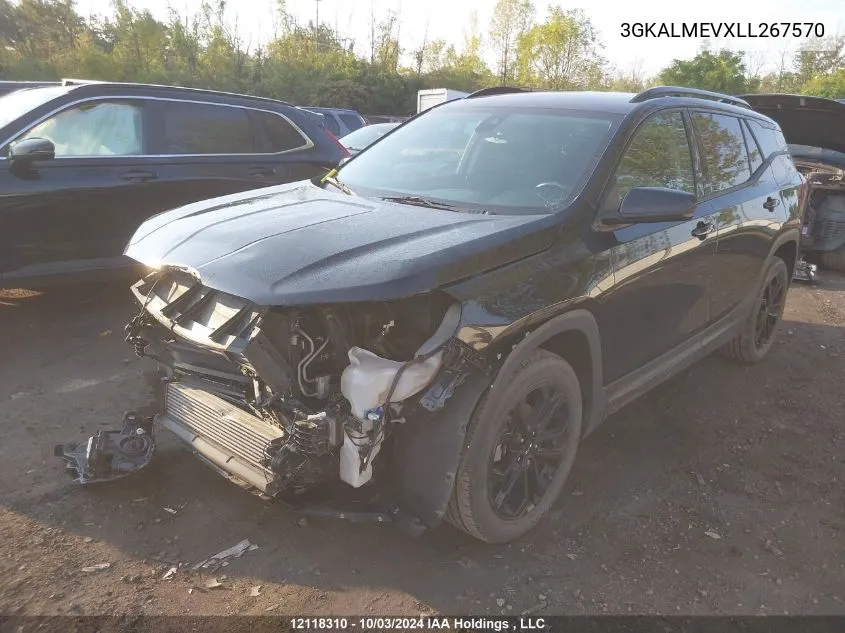 3GKALMEVXLL267570 2020 GMC Terrain Sle