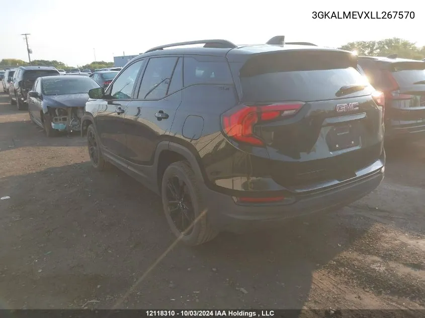 2020 GMC Terrain Sle VIN: 3GKALMEVXLL267570 Lot: 12118310