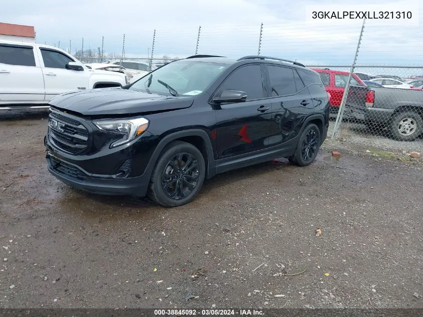 2020 GMC Terrain Fwd Slt VIN: 3GKALPEXXLL321310 Lot: 38845092