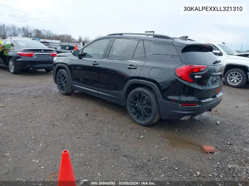 2020 GMC Terrain Fwd Slt VIN: 3GKALPEXXLL321310 Lot: 38845092