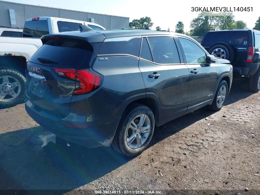 3GKALMEV3LL140451 2020 GMC Terrain Fwd Sle