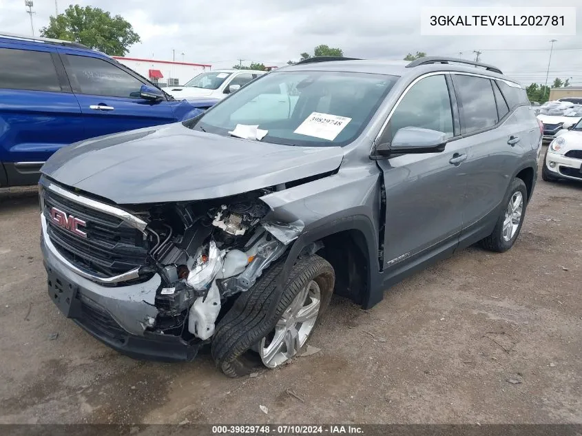 2020 GMC Terrain Awd Sle VIN: 3GKALTEV3LL202781 Lot: 39829748