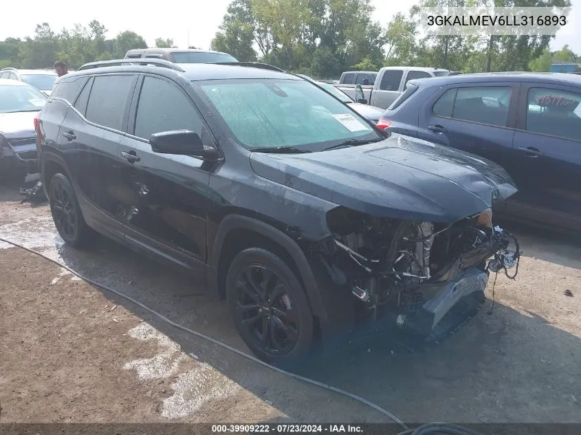 2020 GMC Terrain Fwd Sle VIN: 3GKALMEV6LL316893 Lot: 39909222