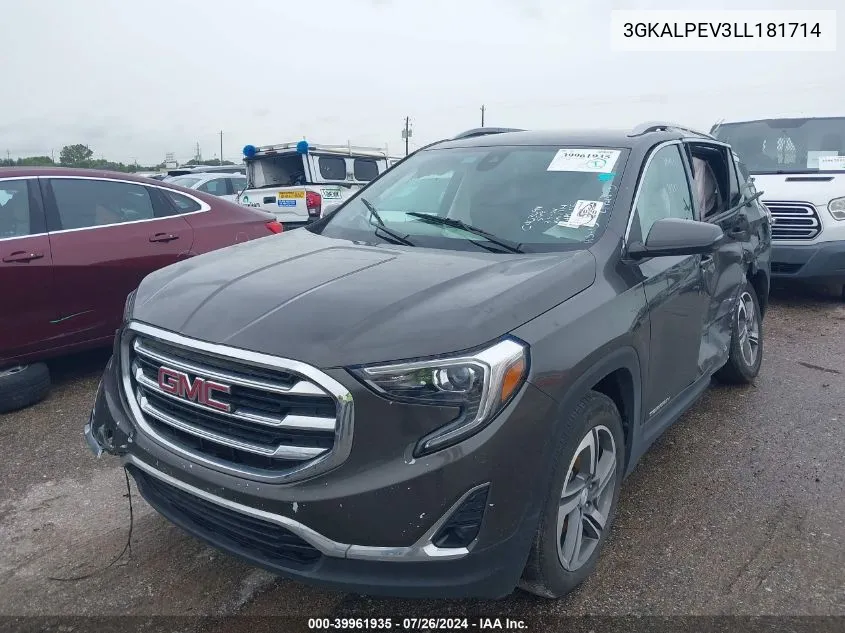 2020 GMC Terrain Fwd Slt VIN: 3GKALPEV3LL181714 Lot: 39961935