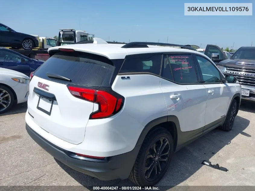 2020 GMC Terrain Fwd Sle VIN: 3GKALMEV0LL109576 Lot: 40004247