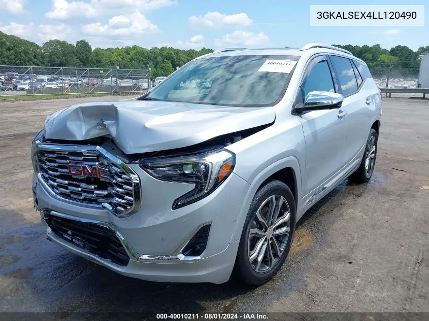 2020 GMC Terrain Fwd Denali VIN: 3GKALSEX4LL120490 Lot: 40010211