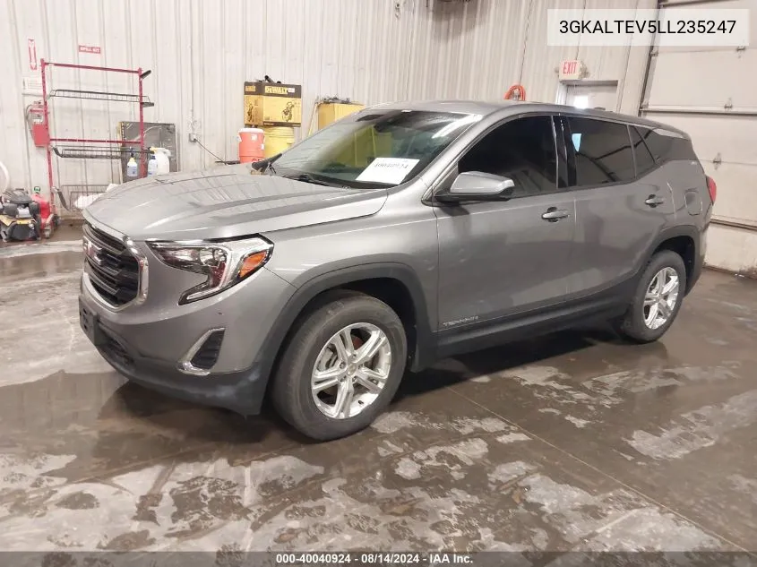 2020 GMC Terrain Awd Sle VIN: 3GKALTEV5LL235247 Lot: 40040924