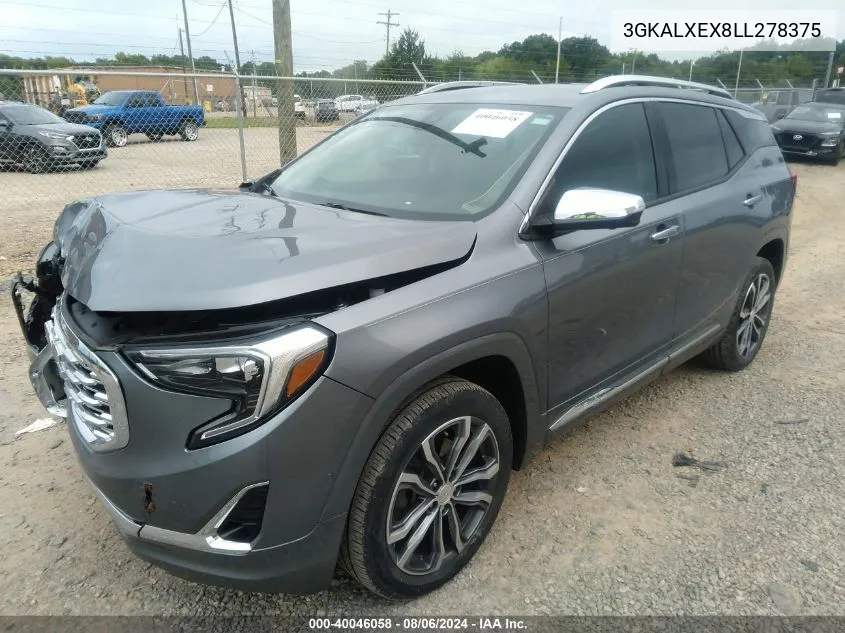 2020 GMC Terrain Awd Denali VIN: 3GKALXEX8LL278375 Lot: 40046058