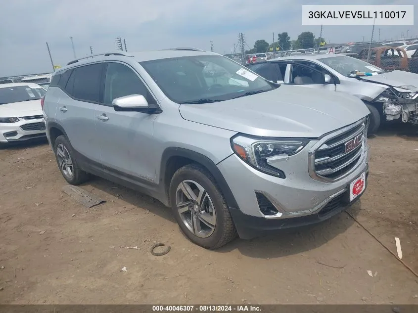 2020 GMC Terrain Awd Slt VIN: 3GKALVEV5LL110017 Lot: 40046307