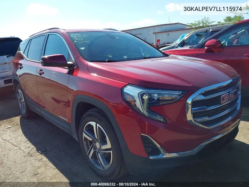 2020 GMC Terrain Fwd Slt VIN: 3GKALPEV7LL115974 Lot: 40086332