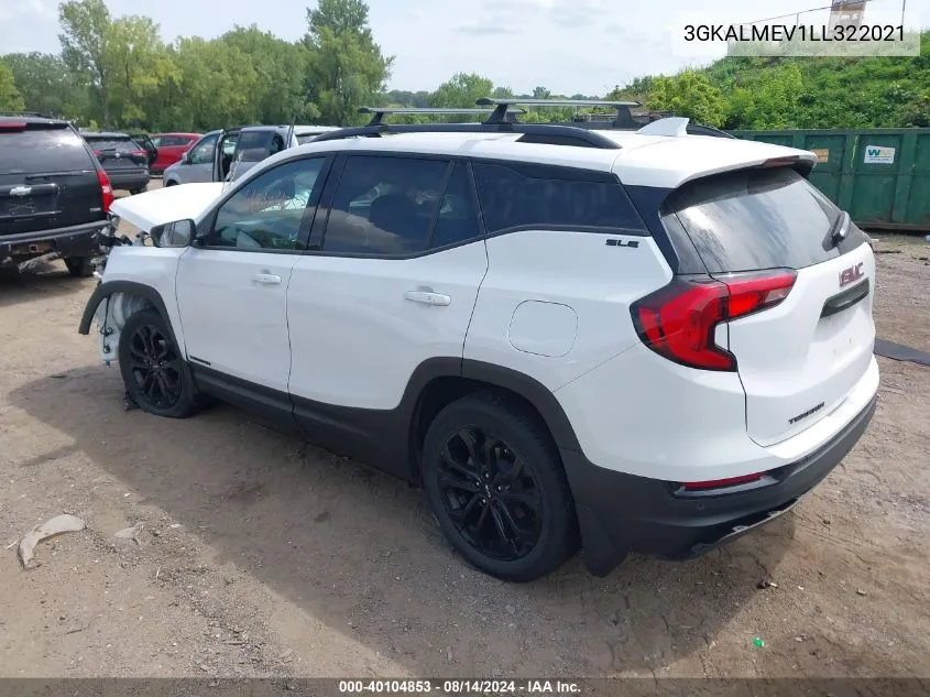 2020 GMC Terrain Fwd Sle VIN: 3GKALMEV1LL322021 Lot: 40104853