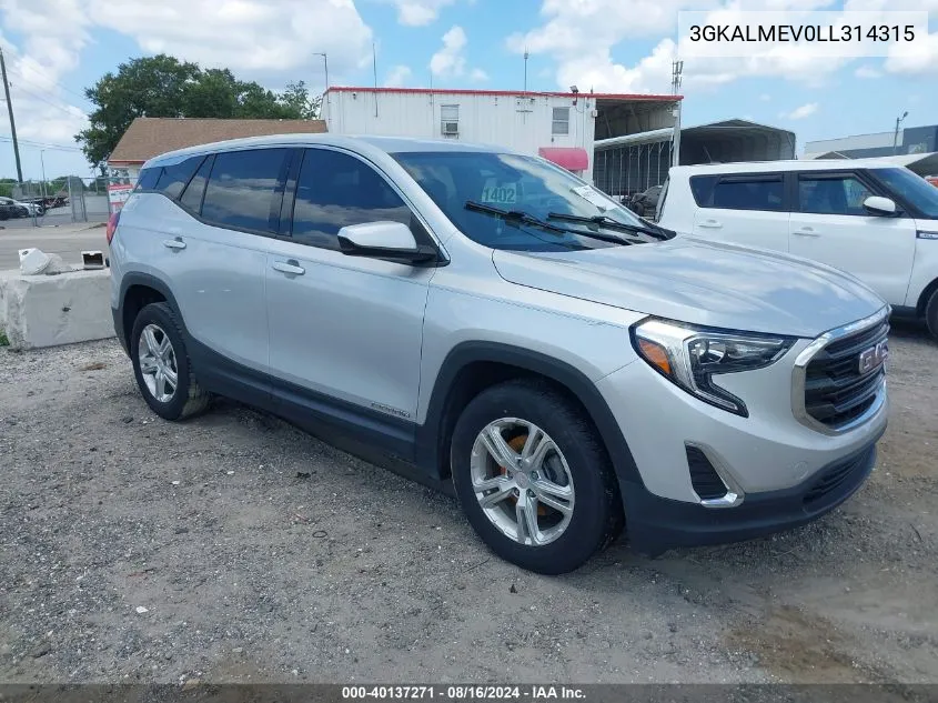 2020 GMC Terrain Fwd Sle VIN: 3GKALMEV0LL314315 Lot: 40137271