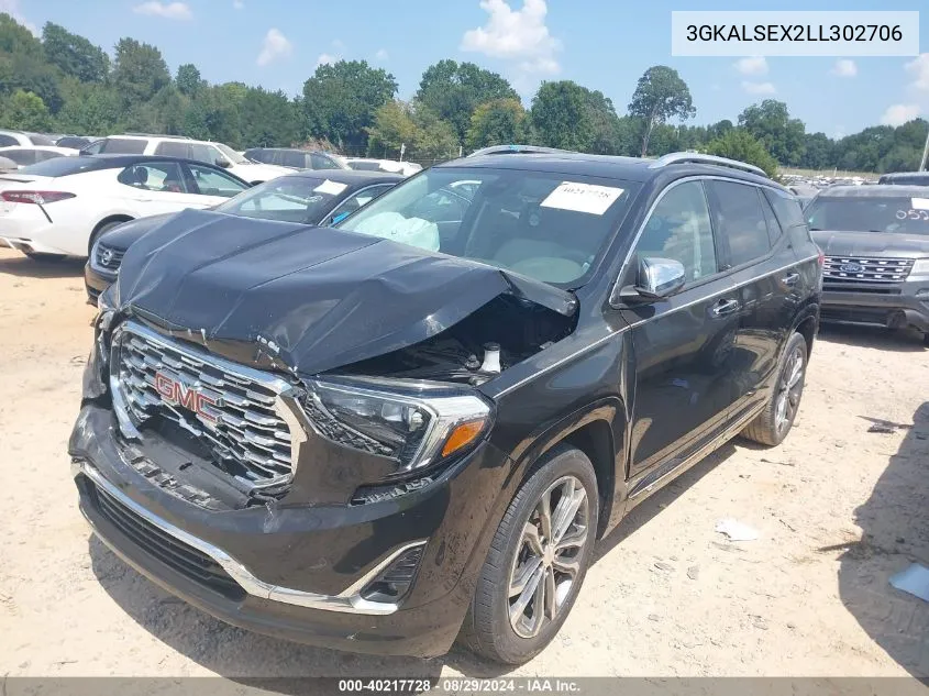 2020 GMC Terrain Fwd Denali VIN: 3GKALSEX2LL302706 Lot: 40217728