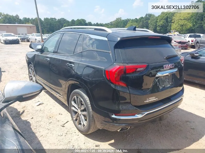 2020 GMC Terrain Fwd Denali VIN: 3GKALSEX2LL302706 Lot: 40217728