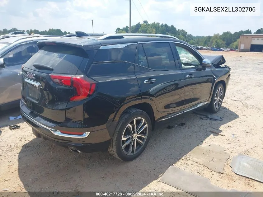 2020 GMC Terrain Fwd Denali VIN: 3GKALSEX2LL302706 Lot: 40217728